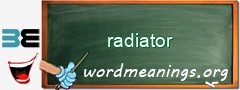 WordMeaning blackboard for radiator